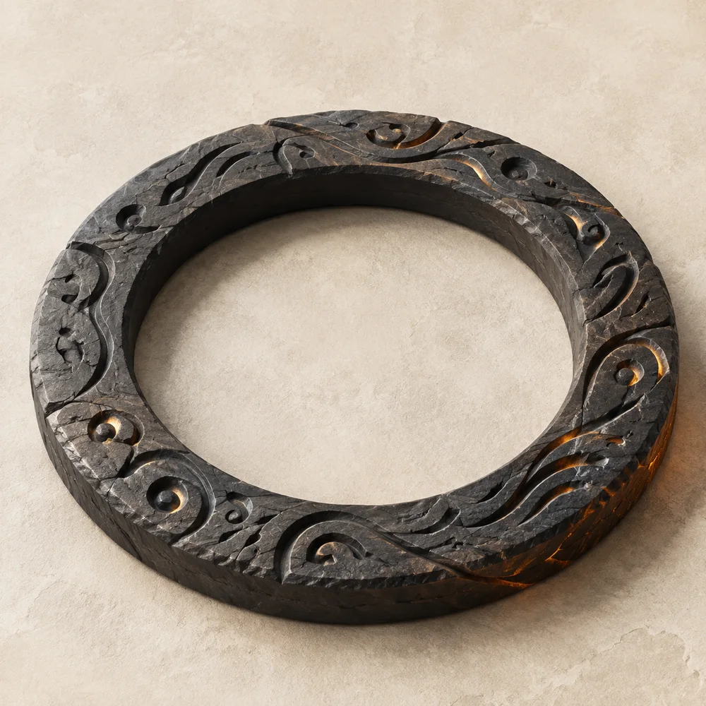 Original contemporary illustration for How Circular Frames Organize a Composition