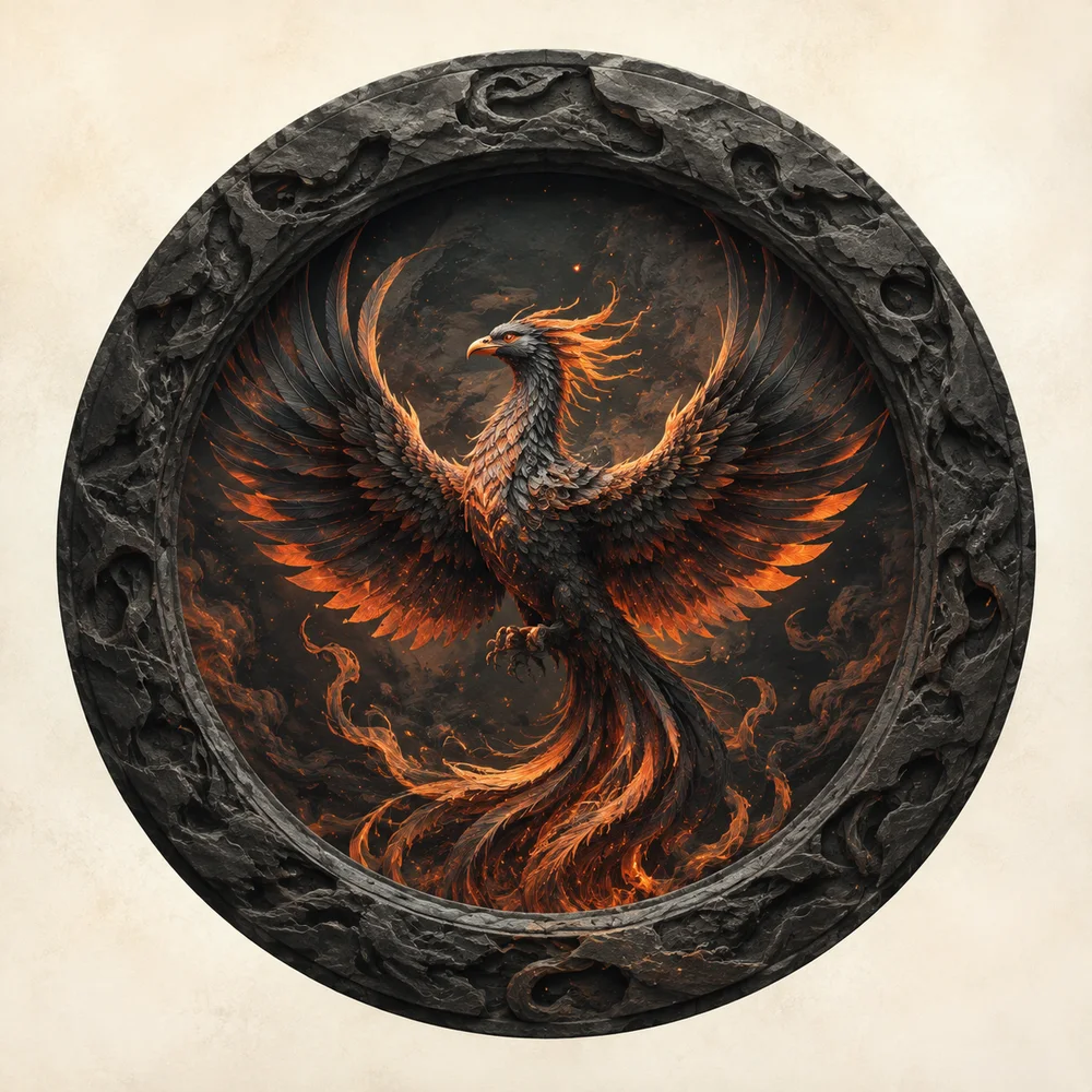 Original contemporary illustration for The Phoenix Across Texts and Artistic Traditions